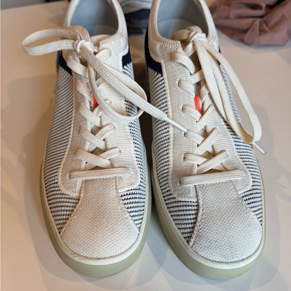 Rothy’s! Perfect summer sneaker. Stylish Cream Women’s lace up shoe